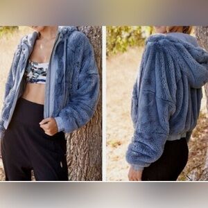 Free People Blue Bomber Jacket